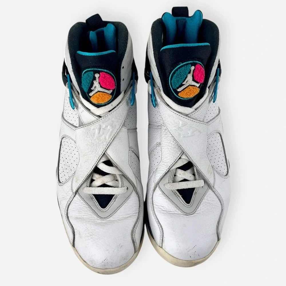 Air Jordan Retro South Beach Sz 12‎ 305381-113 White Pink Teal Basketball Shoes